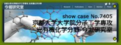 No.7405 京都大学大学院分子工学専攻 光有機化学分野 今堀研究室