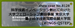 No.8128 科学技術イノベーション創出に向けた大学フェローシップ創設事業 東京大学 量子科学技術国際卓越大学院(WINGS-QSTEP)