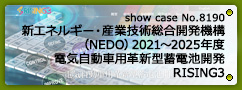No.8190 新エネルギー・産業技術総合開発機構（NEDO）2021～2025年度 電気自動車用革新型蓄電池開発 RISING3