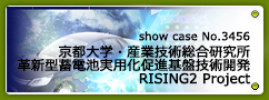 No.3456  京都大学・産業技術総合研究所 革新型蓄電池実用化促進基盤技術開発　RISING2 Project