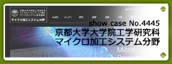 No.4445 京都大学大学院工学研究科マイクロ加工システム分野